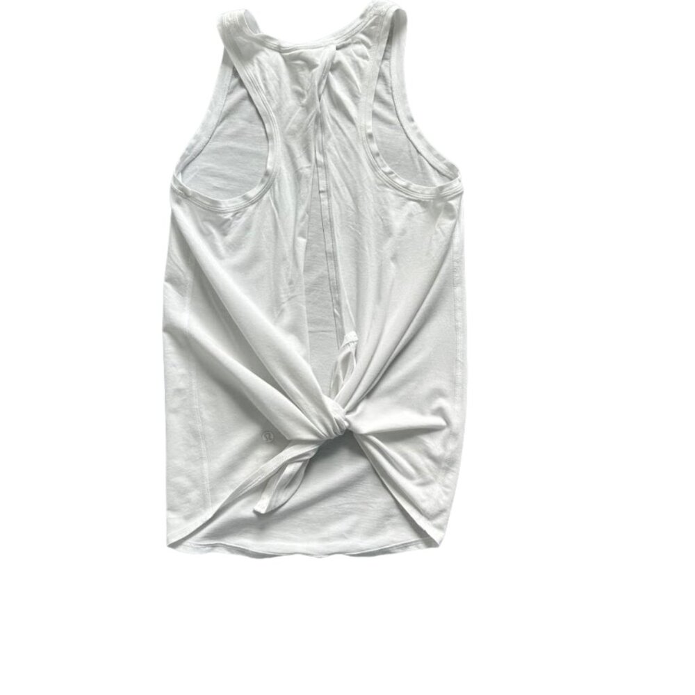 Lululemon All Tied Up Tank White XS/2 - Picture 5 of 6